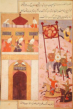 Timur besieges the historic city of Urganj.