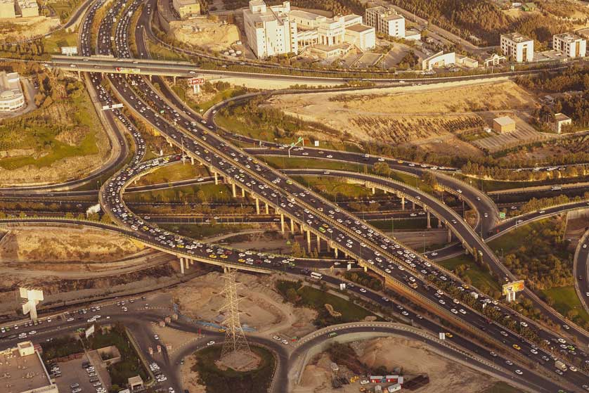 Traffic in Tehran.